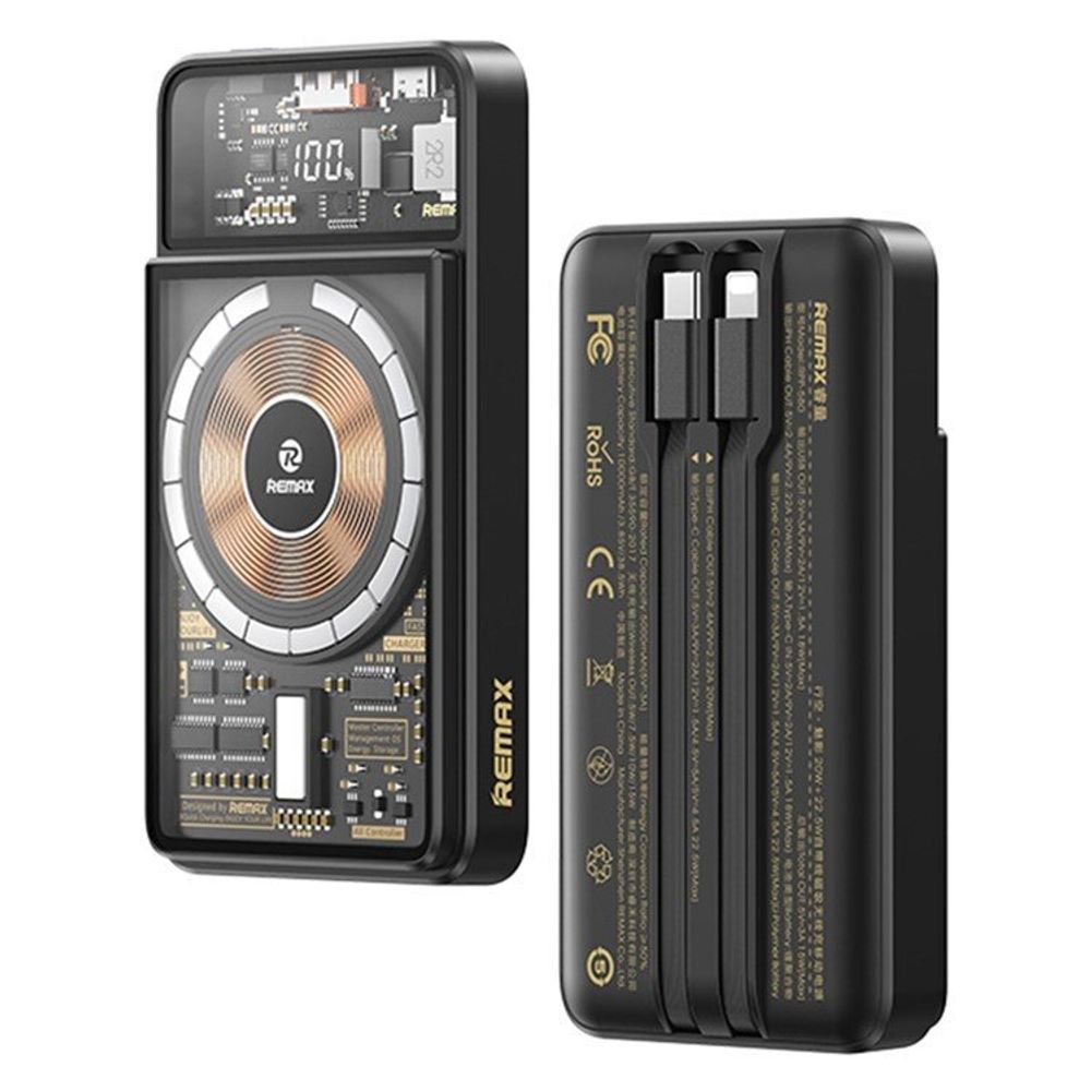 Внешняя АКБ Remax RPP-580 Wireless Charging 20W 10000 мАч-Чёрный Внешняя АКБ Remax RPP-580 Wireless Charging 20W 10000 мАч-Чёрный
