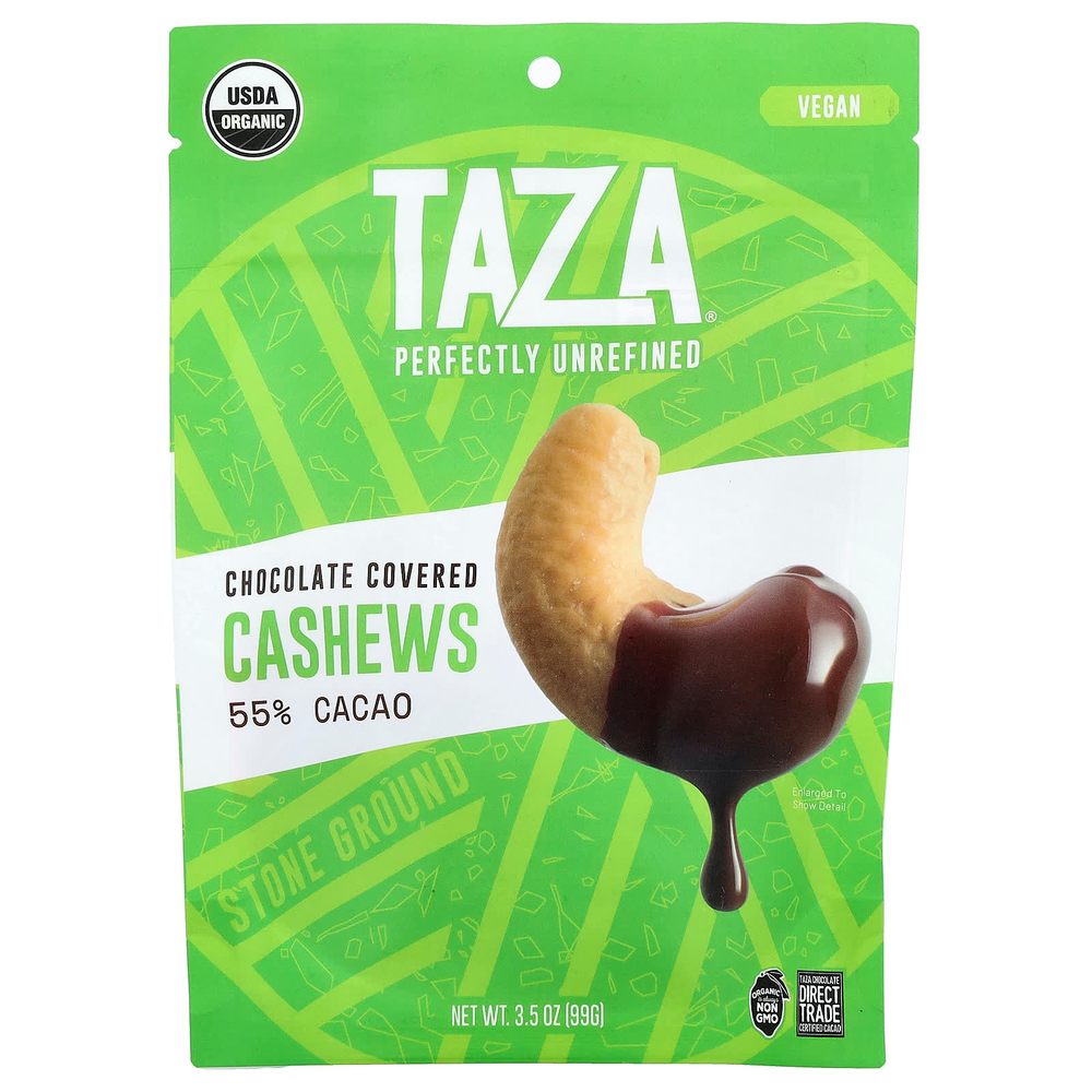 Taza Chocolate, кешью в шоколаде, 55% какао, 99 г (3,5 унции)