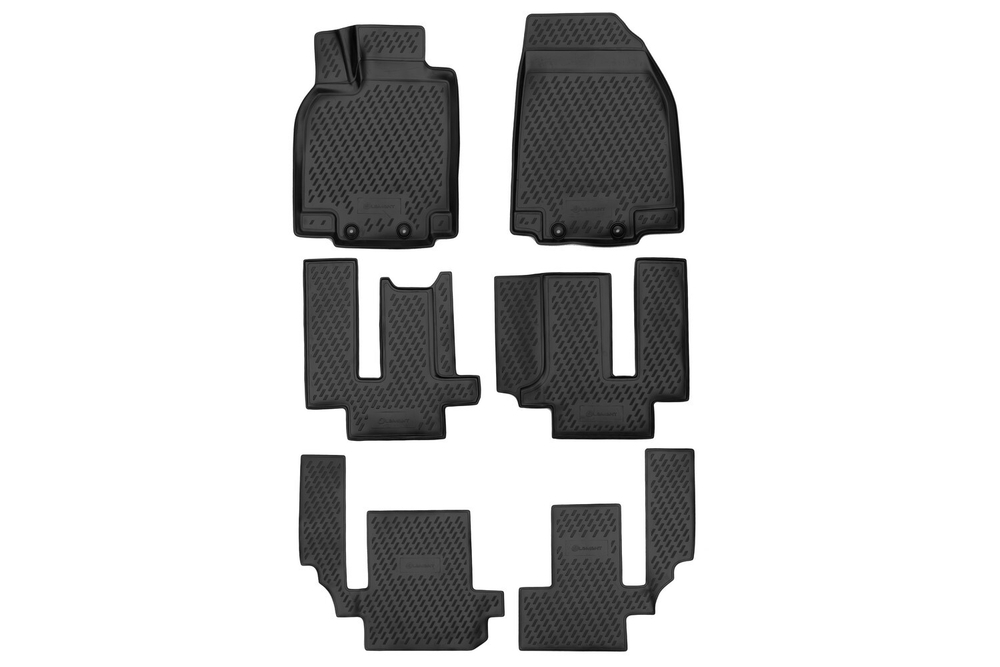 Коврики 3D в салон MAZDA CX-9, 2007-2012, 2012-2015 6 шт. (полиуретан)