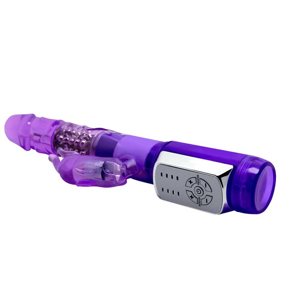 Фиолетовый вибратор-ротатор Passionate Baron - 22 см. (Цвет: фиолетовый)