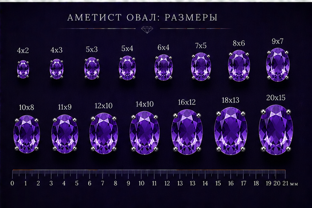 Аметист овал