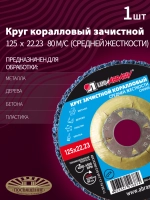 Круг коралловый синий 125х22,23