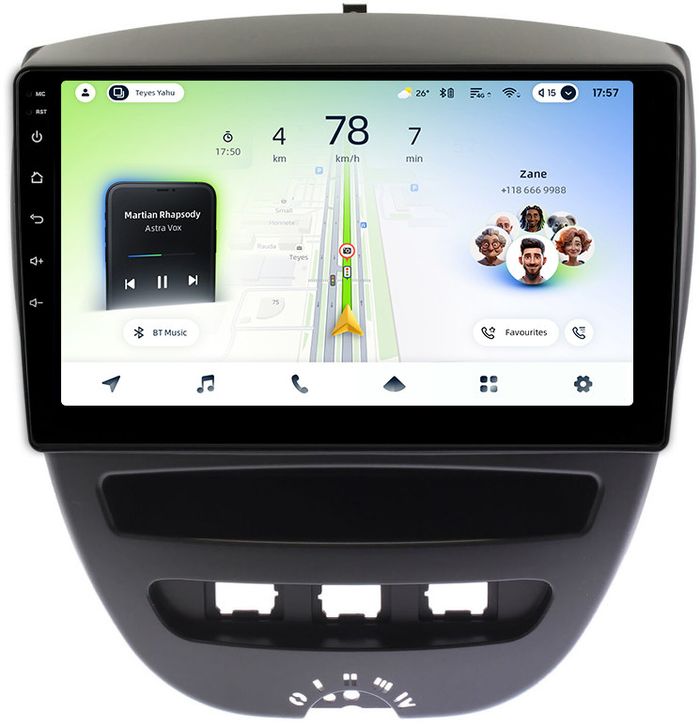 Магнитола для Citroen C1, Peugeot 107, Toyota Aygo - Teyes CC4L монитор 10.1" IPS, Android 14, Быстрая, Snapdragon 662, CarPlay, 4G SIM-слот