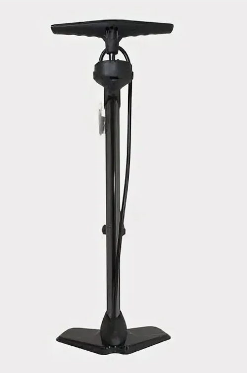 Насос BEE PUMP ручной-напольный, под ниппель AV/FV, с манометром, 32x600мм, алюминий, черный