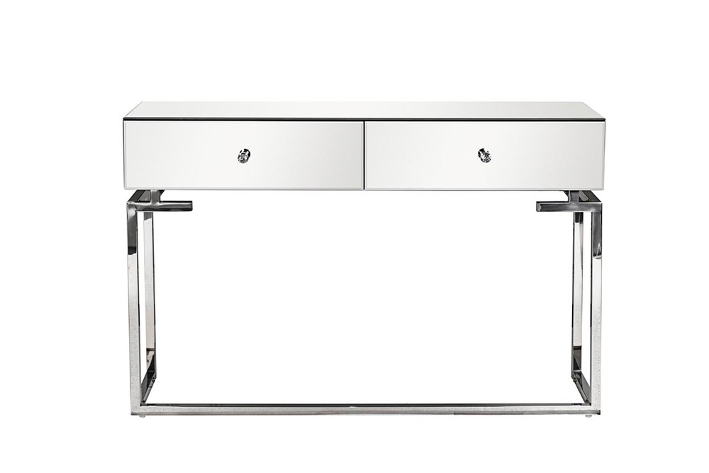 Консоль с ящиками в приxожую 77x35x120см Garda Decor зеркальный фасад
