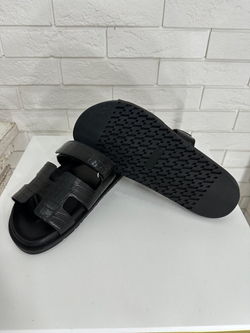 Шлепанцы Hermes из кожи крокодила