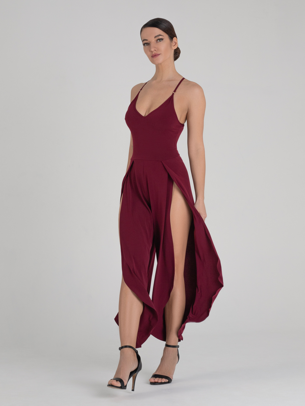 Lotus Unitard, Dark Red