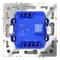 Переключатель проходной одноклавишный с подсветкой Voltum S70 Сталь VLS010405