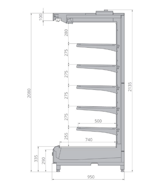 Горка холодильная BRANDFORD VR2080.950 1900