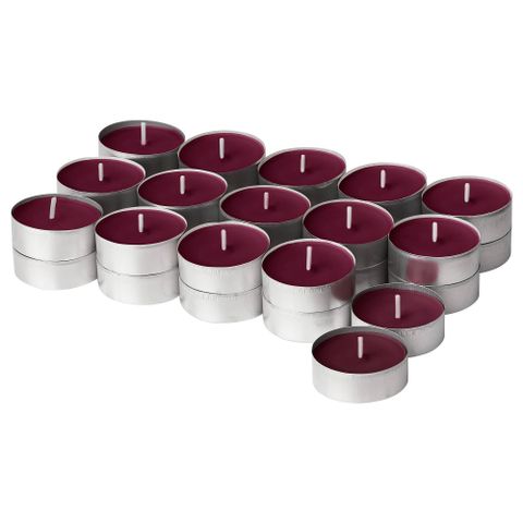 Набор ароматических свечей IKEA STORTSKON (СТЁРТСКЁН), Дикие ягоды, Красный, 3,5 часа, 30 шт
