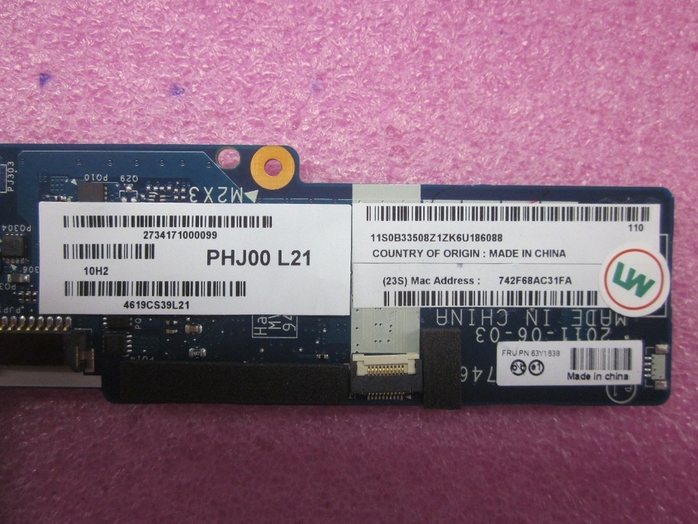 Материнская плата для планшета Lenovo ThinkPad Tablet Planar - 32GB 1GB DRM US (63Y1838), оригинал