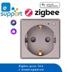Розетка ZigBee с мониторингом 16А S1F-GY серый