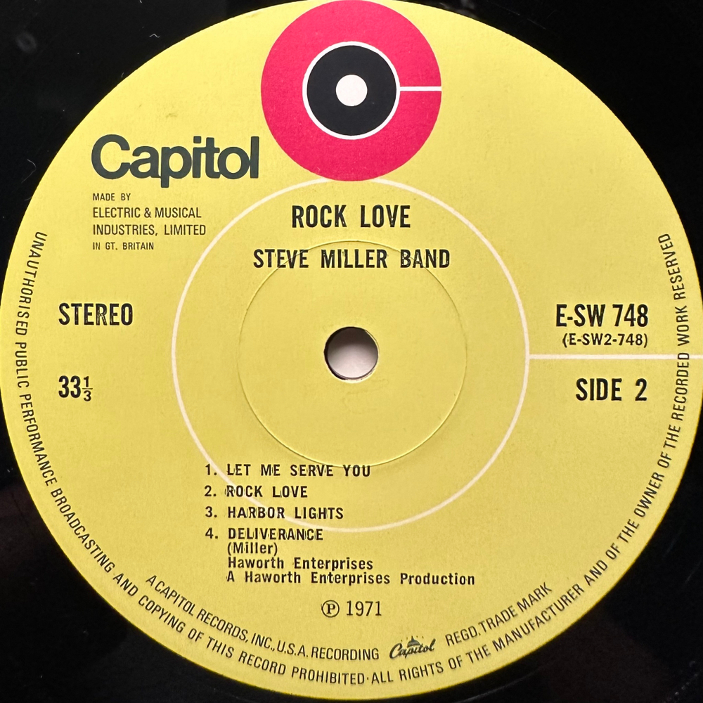 Steve Miller Band - Rock Love (Англия 1971г.)