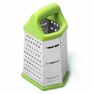Терка из нержавеющей стали шестигранная, высота 23,6 см, 6 типов лезвий Kamille KM 7207
