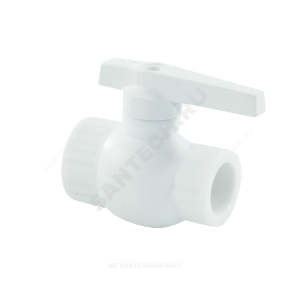 Кран шаровой PP-R комбинированный белый Дн 25х3/4" Ру25 ВР VALFEX 10142534