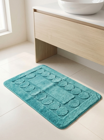 Коврик для ванной Zalel 55×85 см, бирюзовый