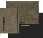 Набор Moleskine LE Prescious & Ethical Shine блокнот/перьевая ручка Kaweco/папка-конверт XLarge линейка золотистый (LEHSHINEBUNDGOLD)