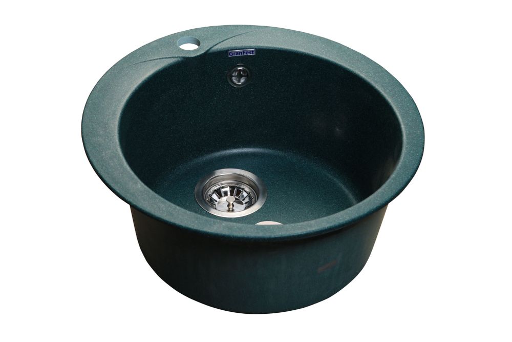 GRANFEST Мойка мрамор RONDO GF-R--480  D=480 мм  зеленый  арт.GF-