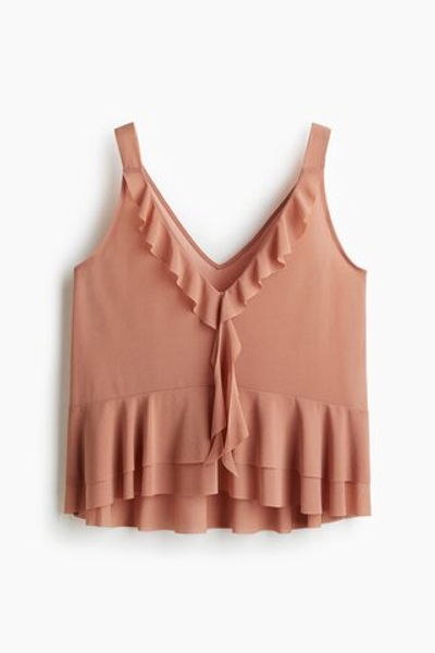 Топ без рукавов с оборками - H&M