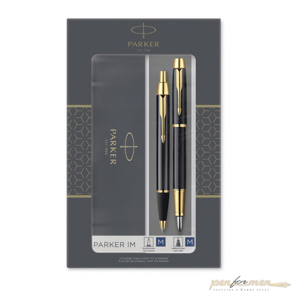 Набор Parker IM Metal FK221 перьевая и шариковая ручка (2093216)
