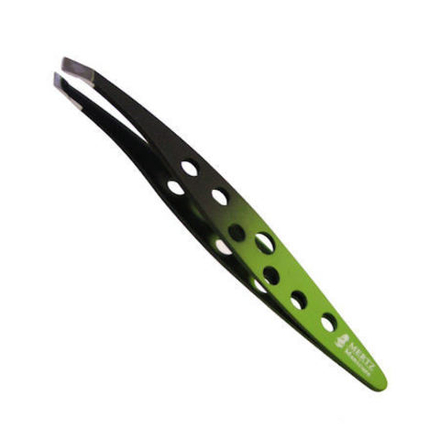 Пинцет MERTZ для ресниц и бровей зеленый pm 263