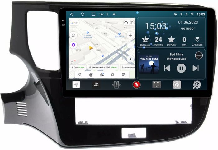 Магнитола для Mitsubishi Outlander 3 2020-2022 (полная поддержка 360 обзора) - RedPower 256 Android 10, Быстрая, QLED+2K, CarPlay, SIM-слот