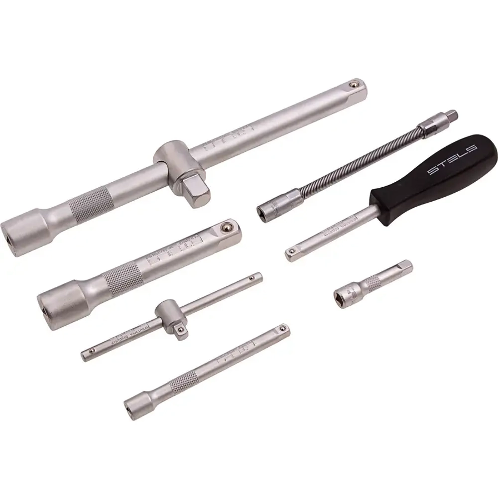 Набор инструментов, 1/2", 1/4", CrV, 82 предм.// STELS 14105