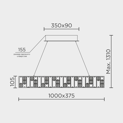 Подвесная люстра MODELUX premium ML.6988.1000P GD