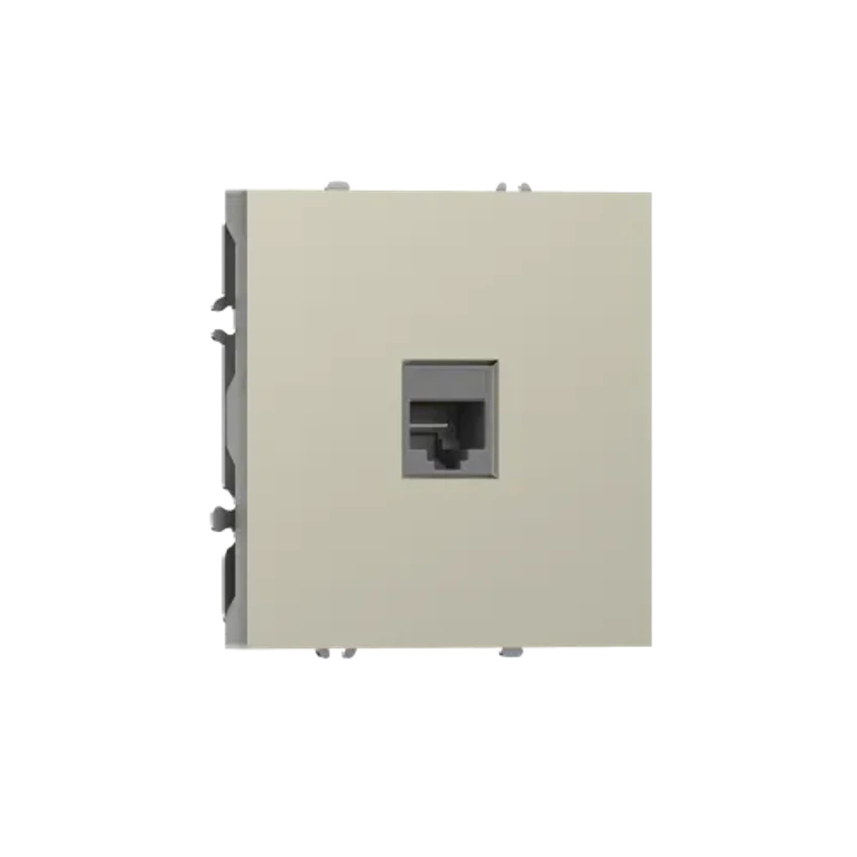 Компьютерная розетка одиночная RJ45 (cat.6/ClassE-8), шампань DONEL S08