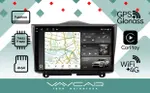 Магнитола для Lada Granta 2018+ - Vaycar VA33-1206-2K на Android 13, Быстрая, 2K QLED, CarPlay, 4G SIM-слот