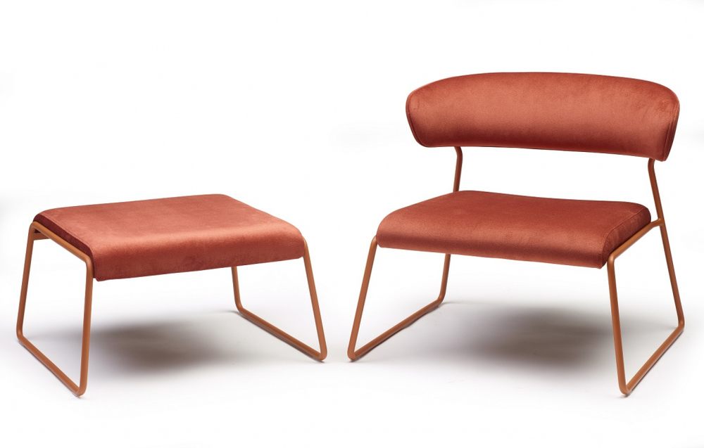 Кресло лаунж с обивкой Scab Design Lisa Lounge, терракотовый, красный
