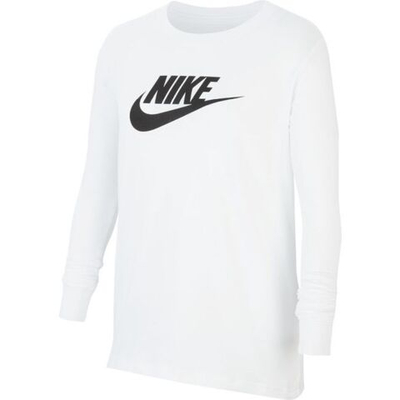 Кофта для девочки теннисная  Nike Sportswear Long Sleeve Tee Basic Futura G - white/black