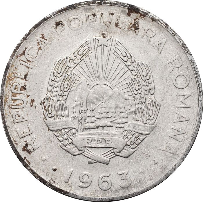 3 лея 1963 Румыния F-VF