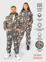 Костюм демисезонный тактический (куртка, брюки) для рыбалки и охоты, размер 52-54, ЧЕРНЫЙ МОХ ФЛИС, 80%пэ, 20%хл, ЧЕБПРО, МПС