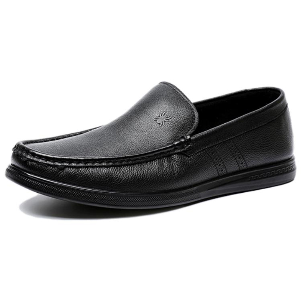 Spider King Cow Leather Casual Shoes Men"s Black