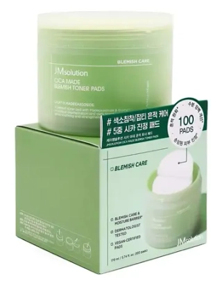 Тонер-пэды для сияния и успокоения кожи CICA MADE BLEMISH TONER PADS (100 шт/170 мл)