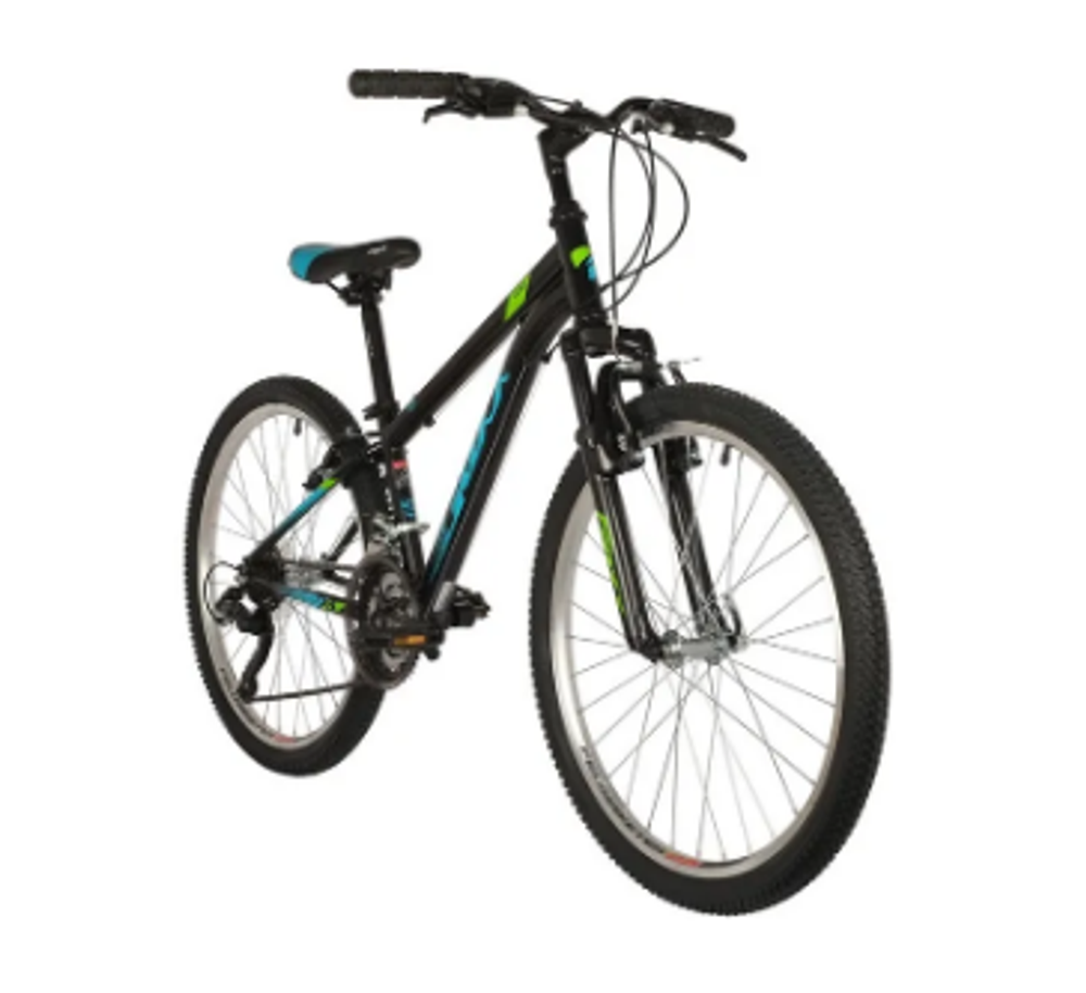 Велосипед FOXX AZTEC 24" (2022) (Велосипед FOXX 24" AZTEC черный, сталь, размер 12")