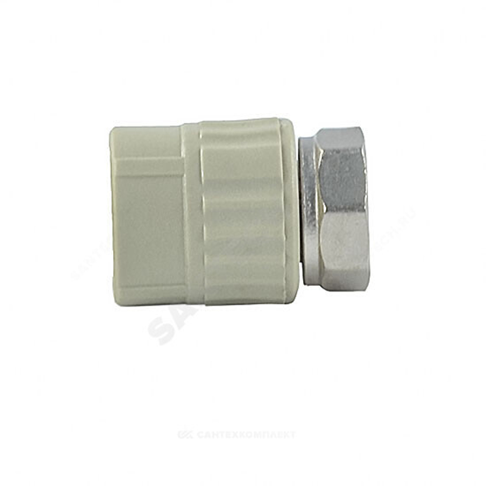 Муфта PP-R комбинированная серая Дн 20х1/2" с накидной гайкой VALFEX 10139020Г