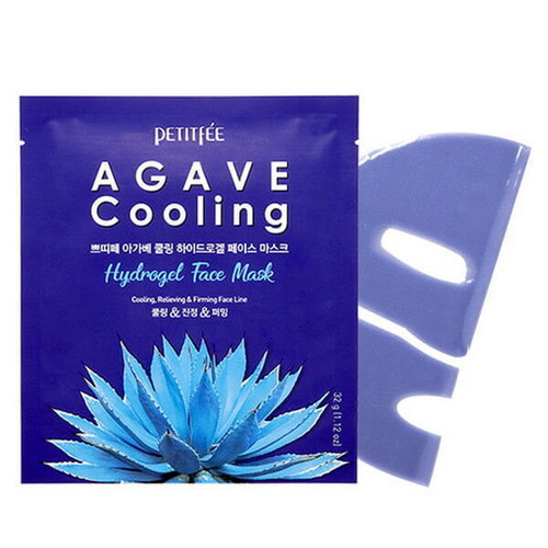 Охлаждающая гидрогелевая маска с экстрактом агавы Petitfee Agave Cooling Hydrogel Face Mask, 32г*1шт