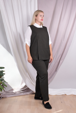 Брюки зауженные Mila Bezgerts 949ШП, цвет Хаки, размер 54-164