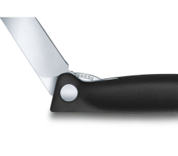 Нож Victorinox для очистки овощей, лезвие 11 см прямое, черный