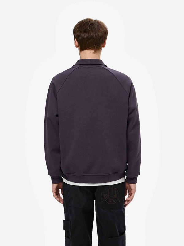 Толстовка Half Zip темно-фиолетовая - фото 3