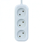 Удлинитель без зазем Perfeo RU POWER 3 роз 1.5 м White