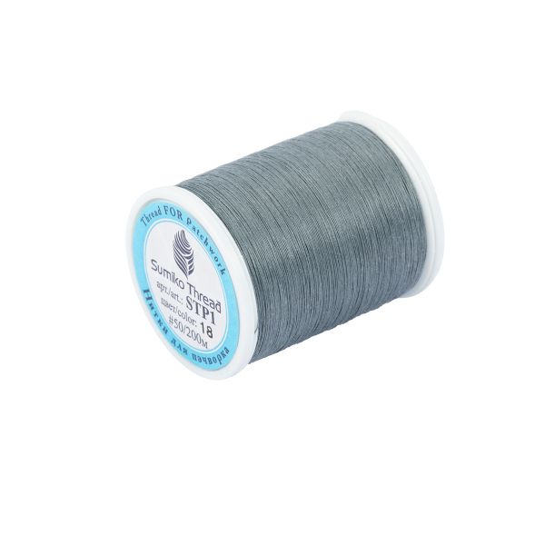 Нитки для пэчворка SumikoThread 200 м, (219 ярд), 18 серый