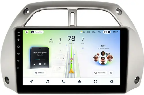 Магнитола для Toyota RAV4 2 2000-2003 - Teyes CC4L монитор 9" IPS, Android 14, Быстрая, Snapdragon 662, CarPlay, 4G SIM-слот