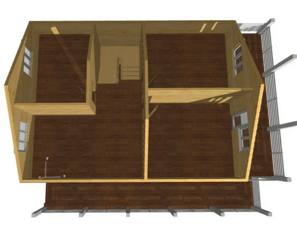 Каркас дома 10.5 x 13 м