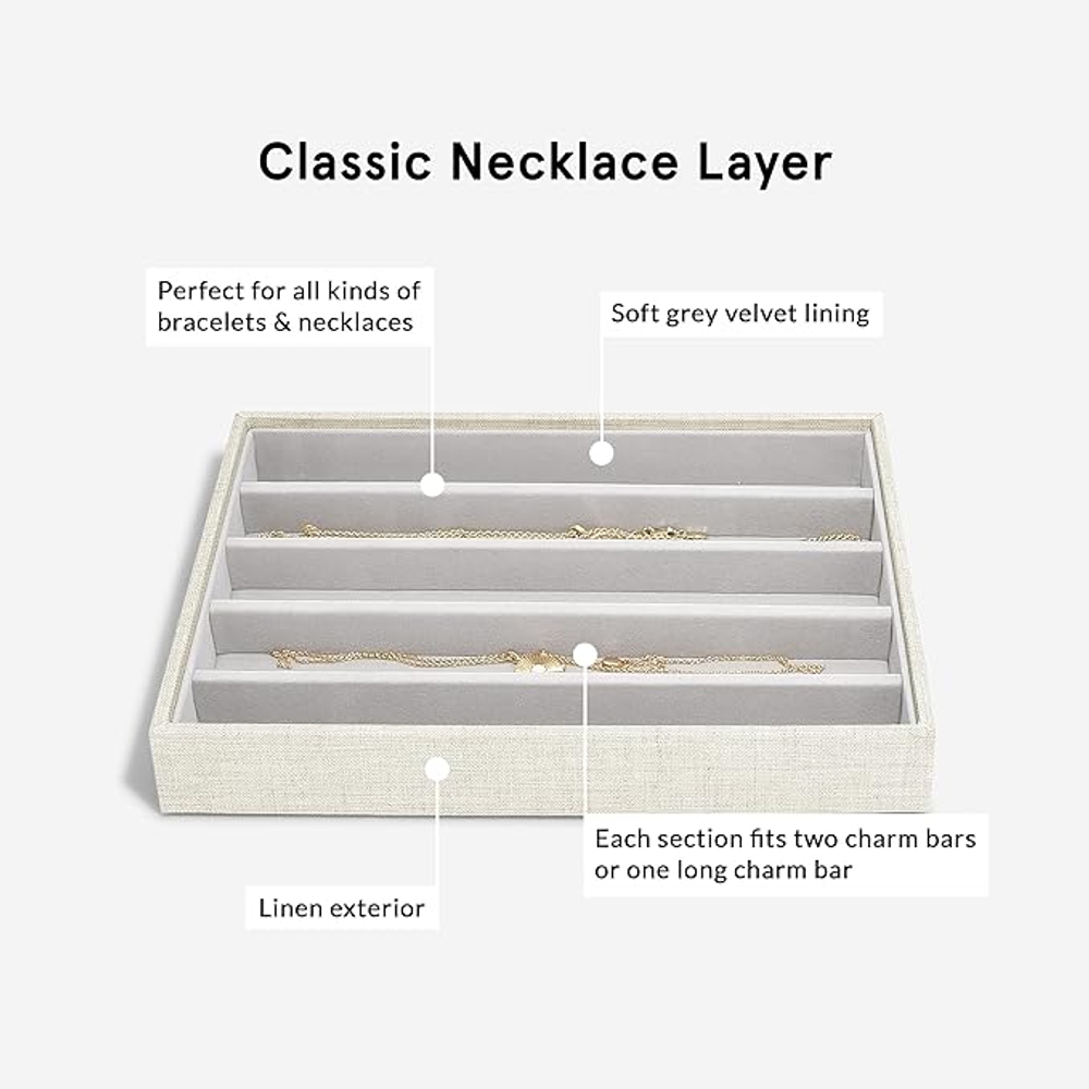 Органайзер для украшений Stackers Classic Necklace Layer (Putty Croc)