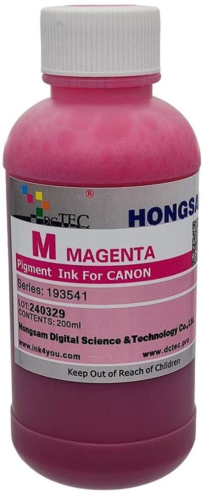 Чернила DCTec — HONGSAM пигментные для Canon TM-240/TM-255/TM-350/TM-355 серия: 193541 Пурпурный 200мл. Чернила DCTec — HONGSAM пигментные для Canon TM-240/TM-255/TM-350/TM-355 серия: 193541 Пурпурный 200мл.