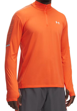 Мужская теннисная футболка теннисная Under Armour Men's Tech 1/4 Zip - Оранжевый