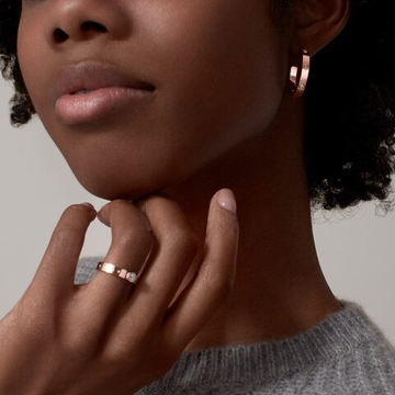 Cartier LOVE hoop earrings, medium model, 6 diamonds